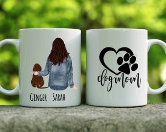 Dachshund Gift Mug, Weiner Dog Owner, Personalized Gift for Dog Lovers, Custom Dog Mom Coffee Mug, Gift for Wife Girlfriend Mother Friend