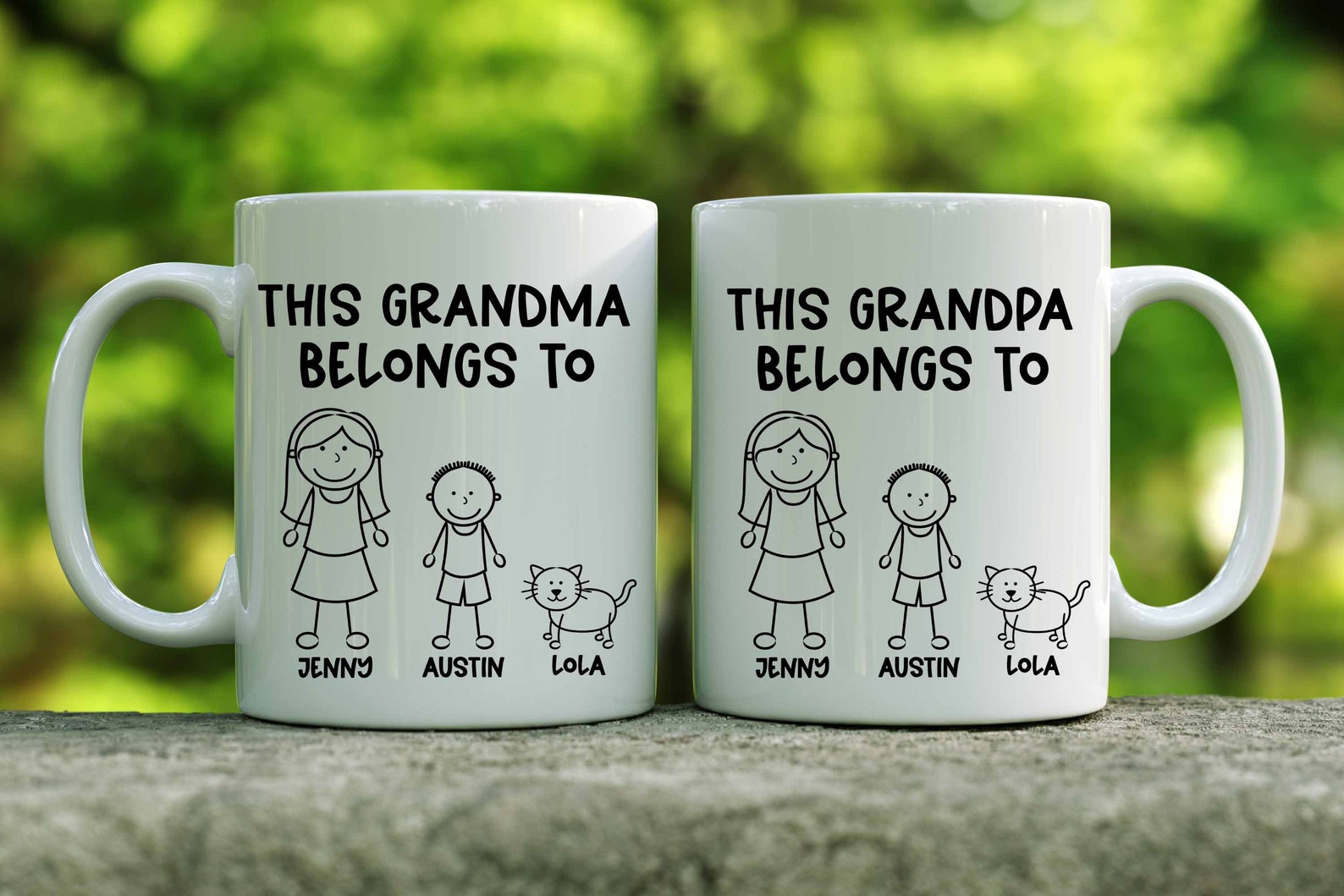 Custom Grandparents Coffee Mugs Grandma and Grandpa Mugs Etsy