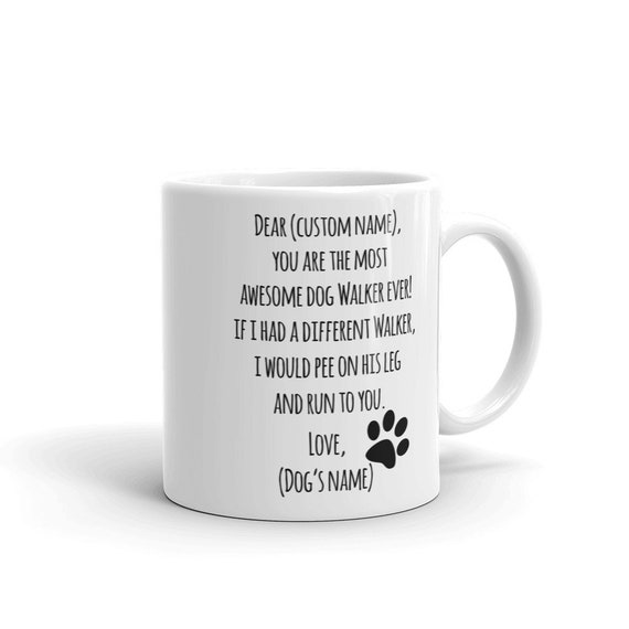 dog walker mug