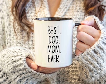 Perro mamá regalo taza, mejor perro mamá jamás taza, regalo del día de la madre para el dueño del perro, regalo personalizado de la mamá del perro