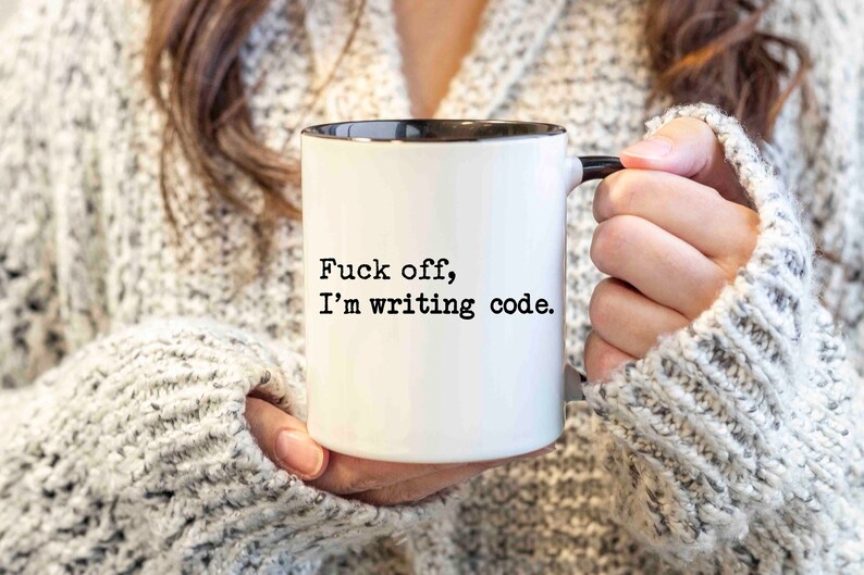 Taza de programador de computadoras, Regalo de codificador, Regalo de programador, Taza divertida para codificador, Fuck Off, Taza de codificación, Madura imagen 3