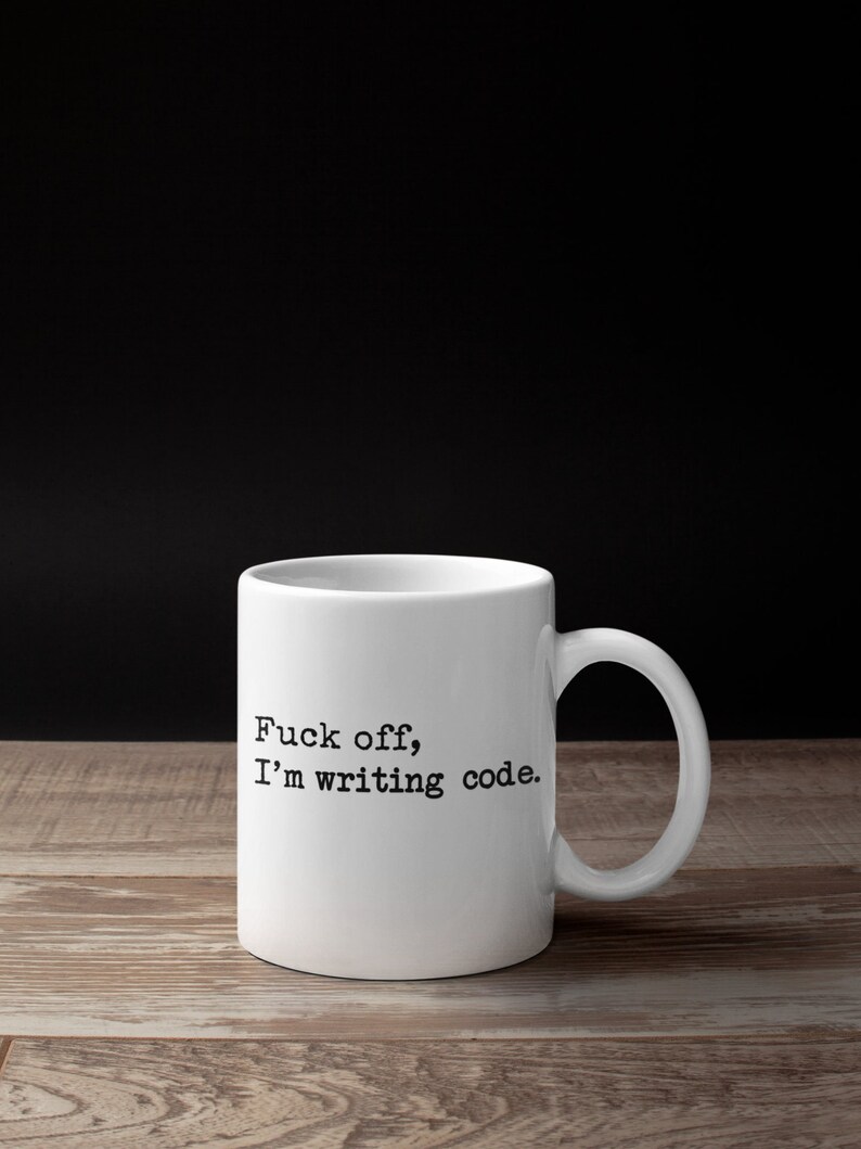 Taza de programador de computadoras, Regalo de codificador, Regalo de programador, Taza divertida para codificador, Fuck Off, Taza de codificación, Madura imagen 1