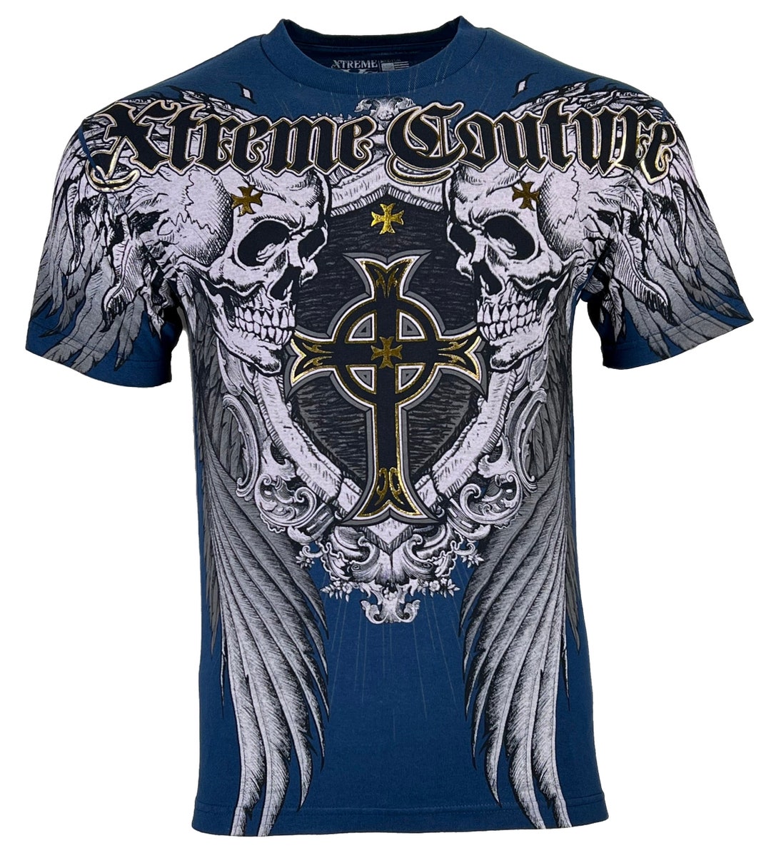 Xtreme Couture by Affliction Men's T-shirt PULVERIZE Biker - Etsy