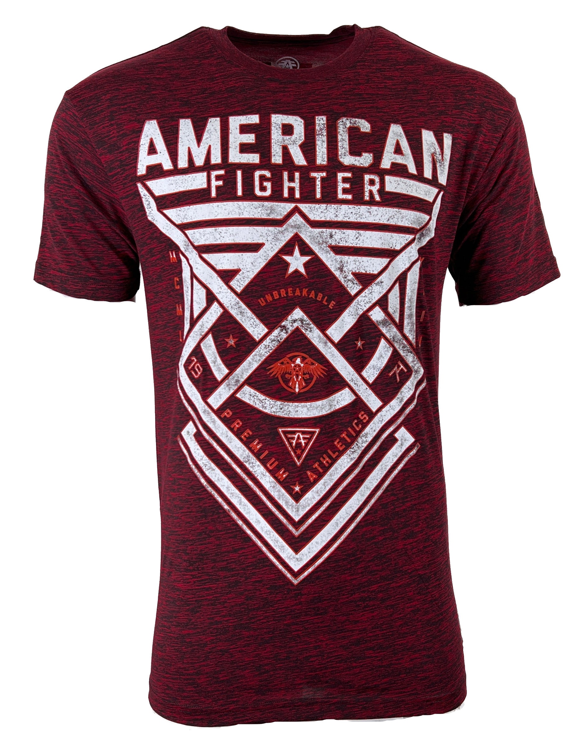 Discover AMERICAN FIGHTER Men's T-shirt DUSTIN Crew Neck Short Sleeve Red
