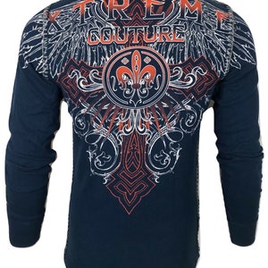 Xtreme Couture Men's Long Sleeve T-Shirts Affliction Xtreme Couture Men 039 S Thermal Long Sleeve Shirt 344954 - Foto 8