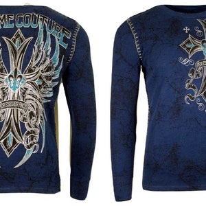 Xtreme Couture by AFFLICTION Men's Thermal T-shirt BRONZE ARMS - Etsy