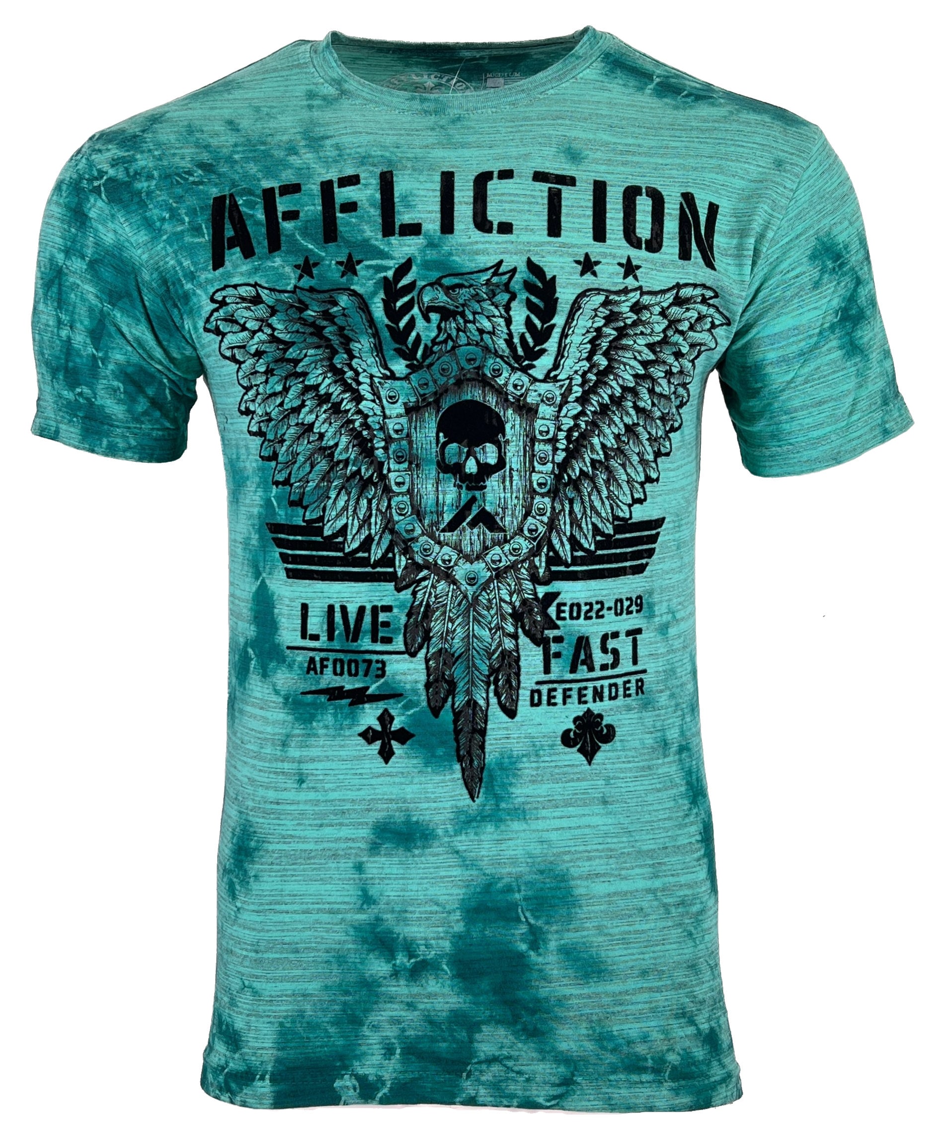 Discover Affliction Men's T-shirt ART OF WAR Eagle Wings Green