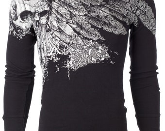 Xtreme Couture By Affliction Men's Thermal Shirt - Carnivore Y2K Graphic, Regular Fit - View #13