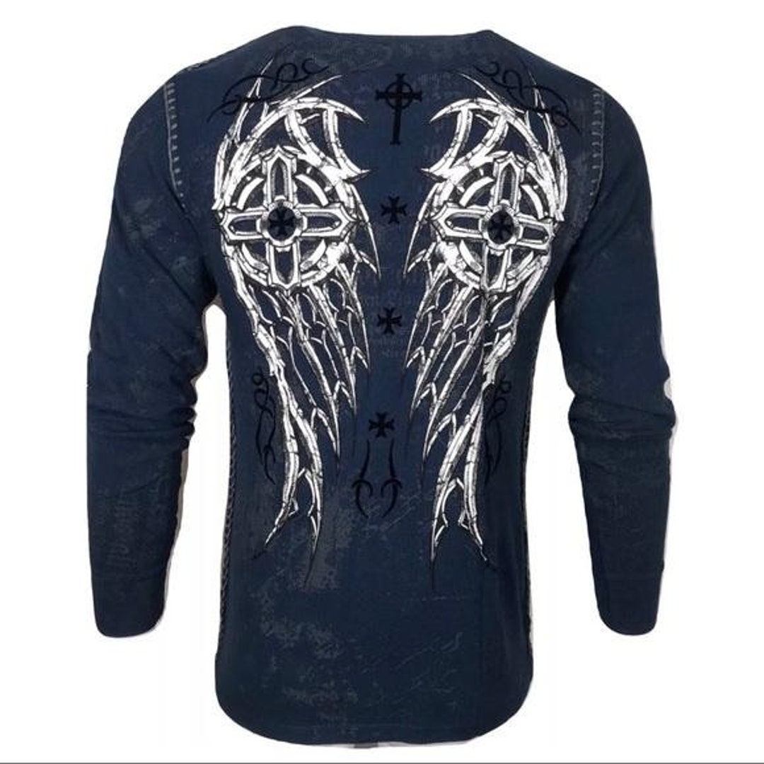 Mens graphic thermal shirts top