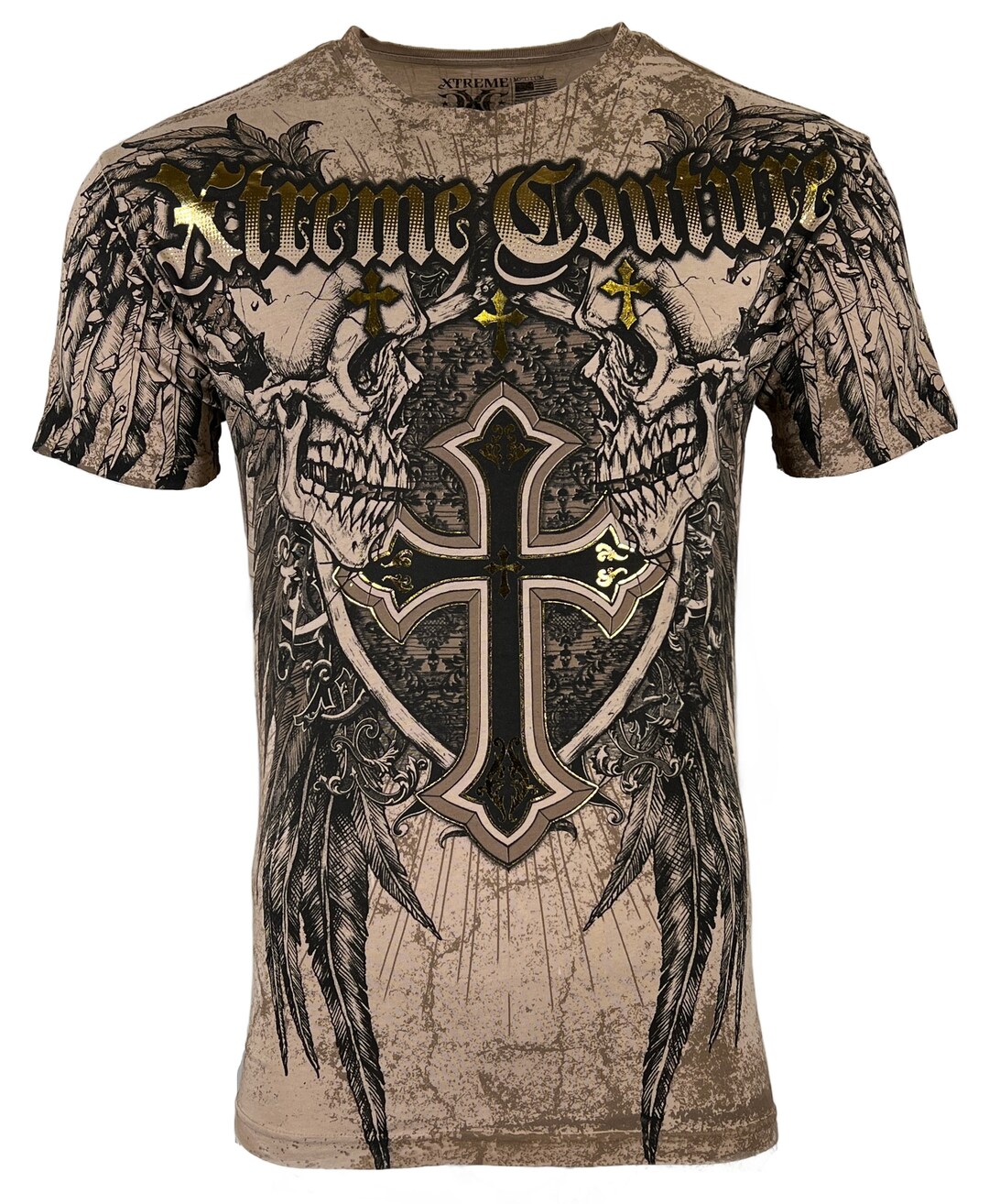 Xtreme Couture by Affliction Men's T-shirt INHUMAN SKULLS - Etsy