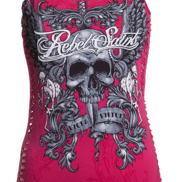 Rebel Saint by Affliction Women's T-shirt Grace Size Small