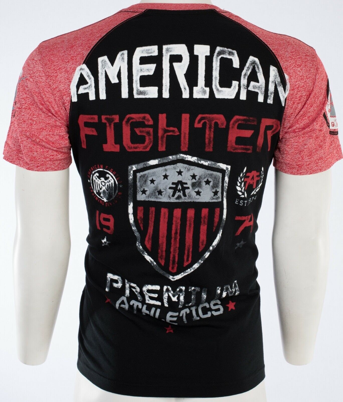 AMERICAN FIGHTER Mens T-shirt Allen Black Red