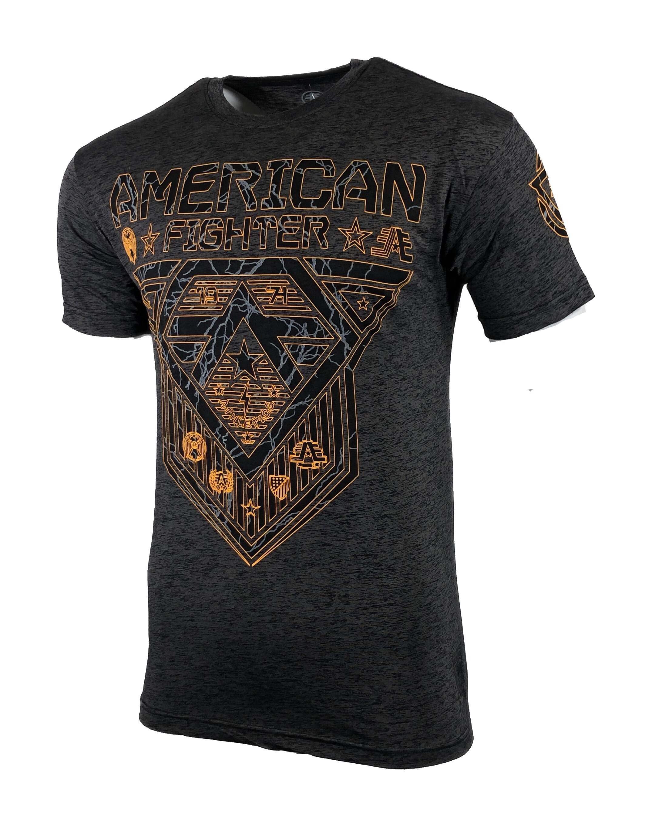 T-Shirt Uomo American Fighter Elmont - Nero, Taglie XS-4XL, Cotone/Polyester, Casual