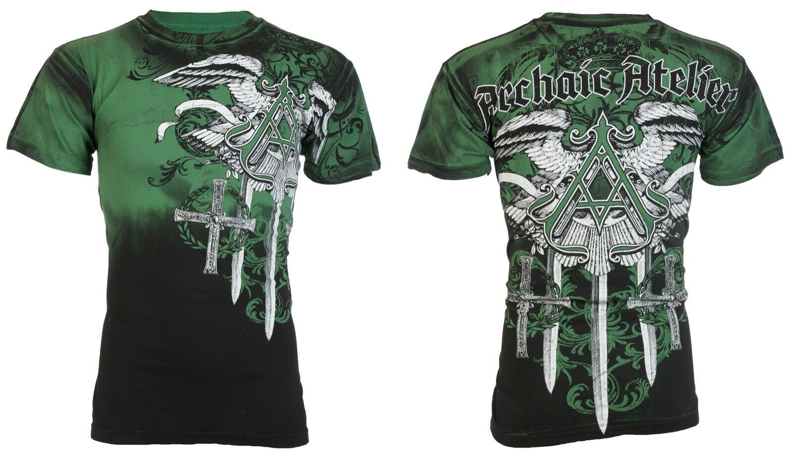 Discover ARCHAIC by Affliction  Mens T-shirt Daventry Eagle Green Regular Fit