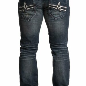 Affliction Apparel Affliction Men's GAGE APEX Skinny Black Denim Jeans - Biker Style, 99% Cotton Affliction Black - Foto 6