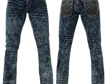 AFFLICTION Gage FLEUR QUINCY Men's Denim Jeans Blue