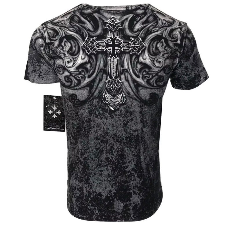 Xtreme couture by AFFLICTION Men T-Shirt HADES Skulls Biker | Etsy