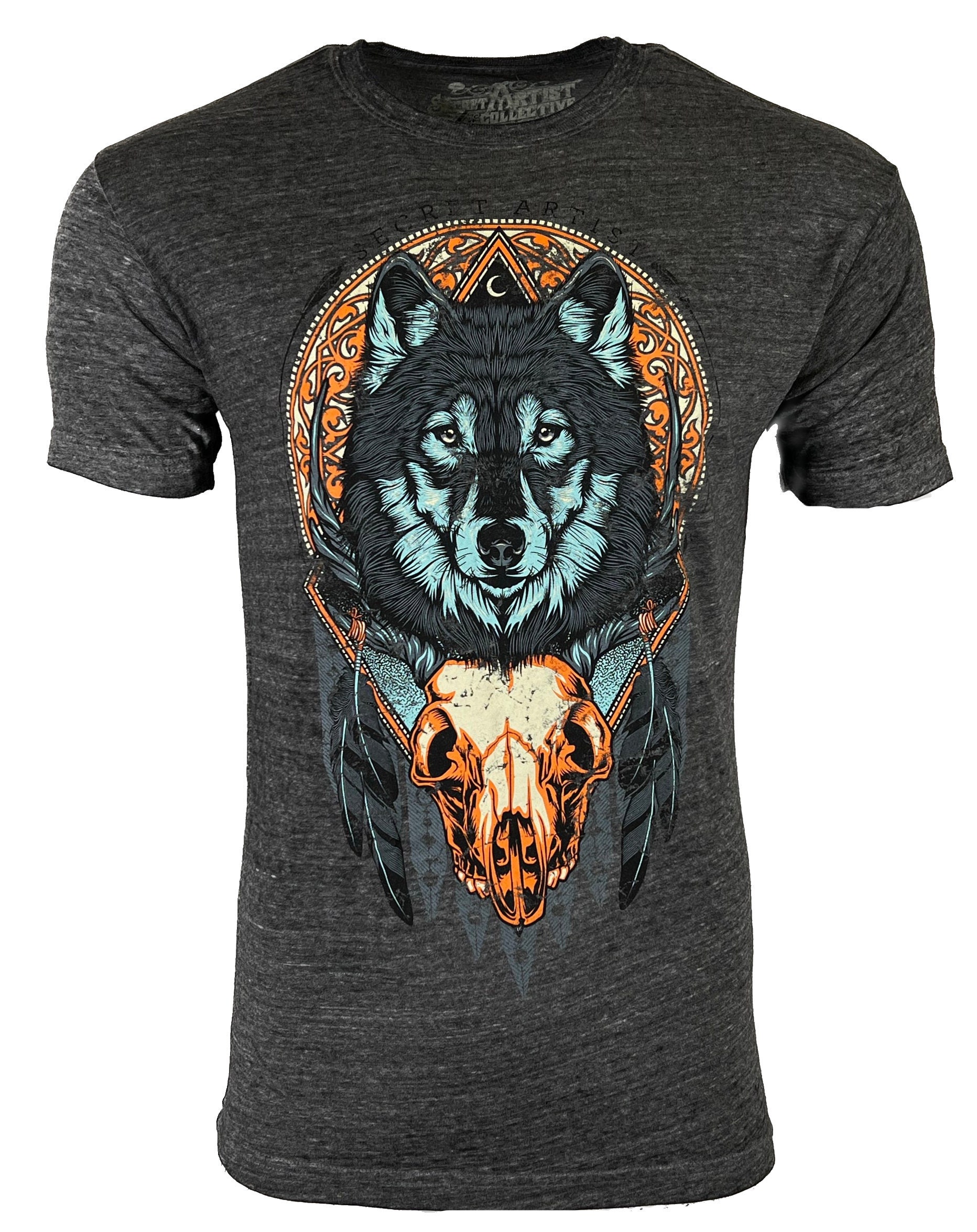 Discover Secret Artist by Affliction Men's T-shirt WOLFCATCHER TRIBLEND