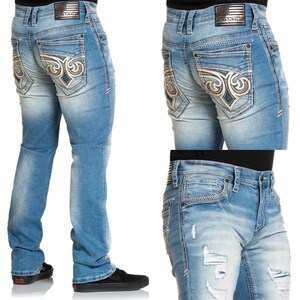 Affliction Men's Denim Jeans ACE APEX MIDLAND Blue