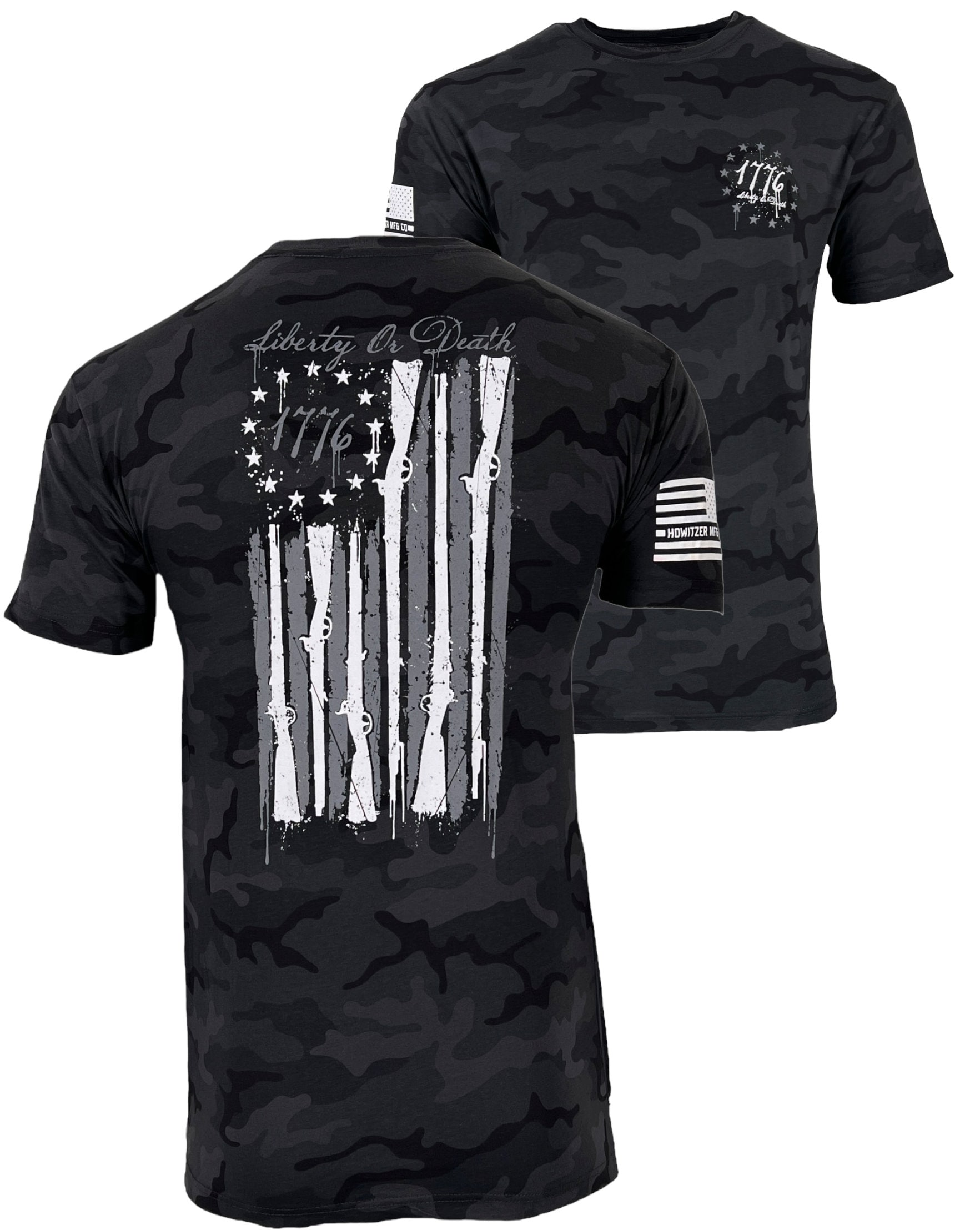 Discover Howitzer Style Men's T-Shirt LIBERTY FLAG Military Grunt MFG *