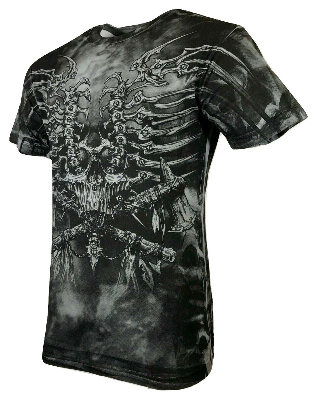 XTREME COUTURE by AFFLICTION Men T-shirt Iron Bones Skulls