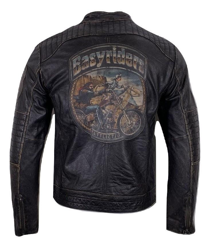 AFFLICTION Leather Ghost Rider JACKET Black | Etsy