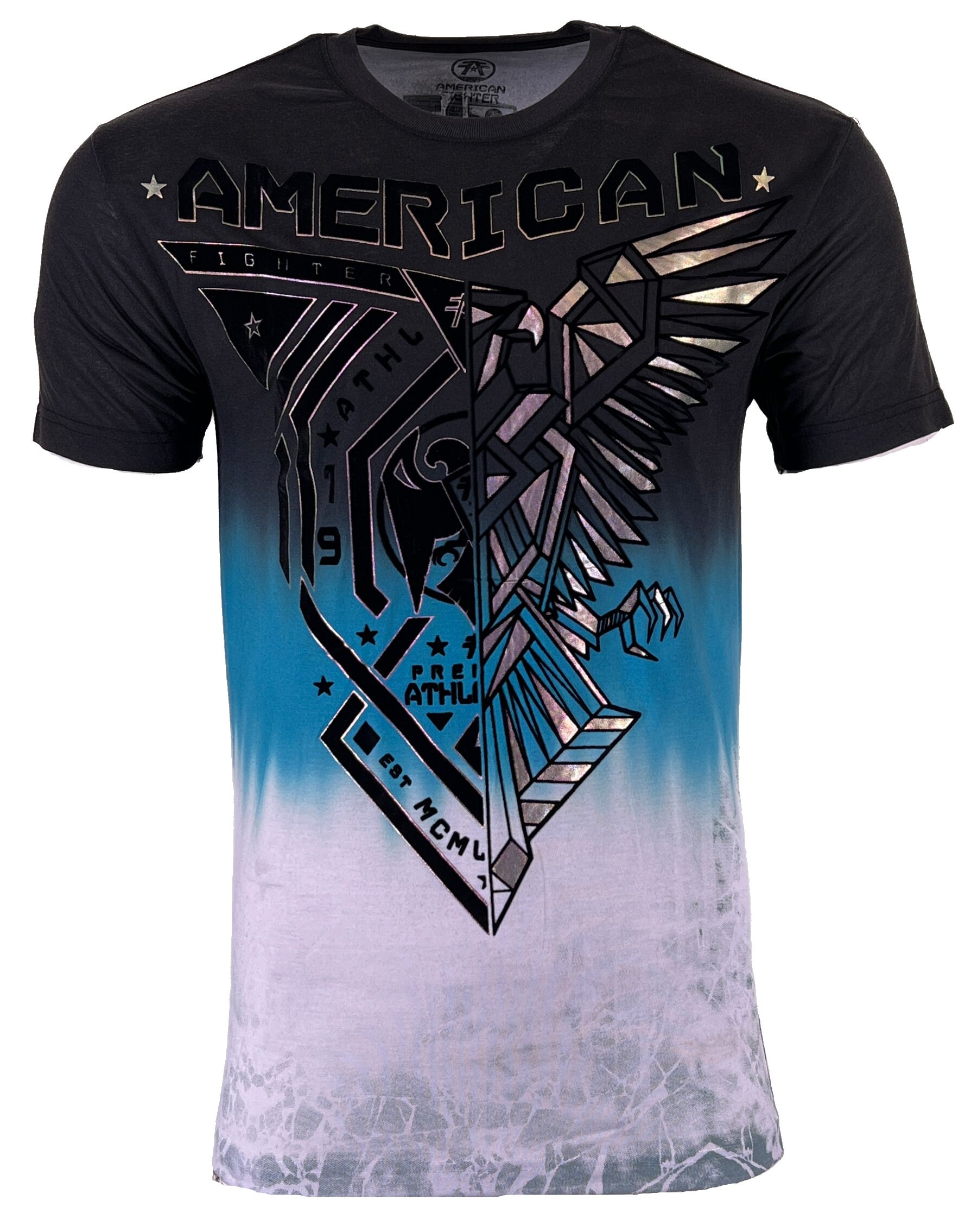 Discover AMERICAN FIGHTER Mens T-shirt Hayward White Multicolor Athletic