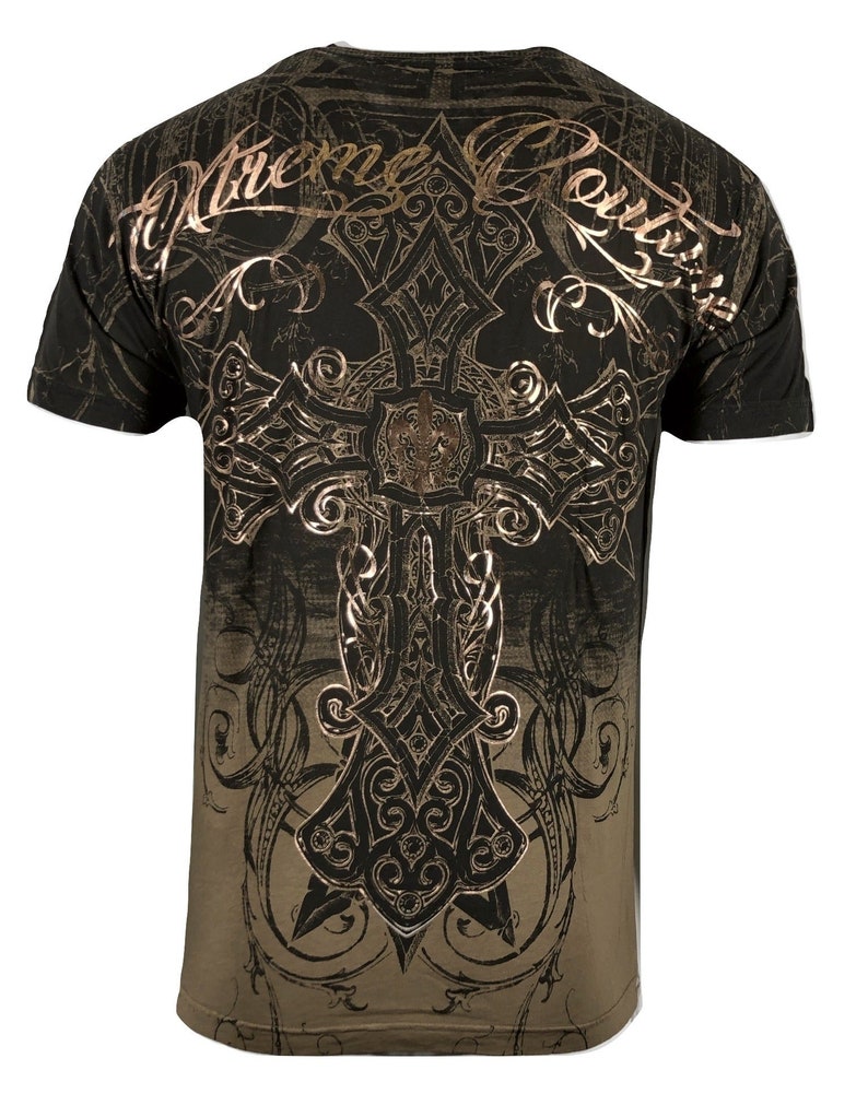 Xtreme Couture by Affliction Men's Tshirt DECRETUM Brown Etsy