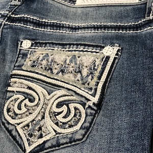 Affliction Women's Denim Jeans JADE FLEUR ARIZONA Embroidered - Etsy
