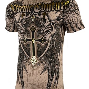 Xtreme Couture by Affliction Men's T-shirt INHUMAN SKULLS - Etsy