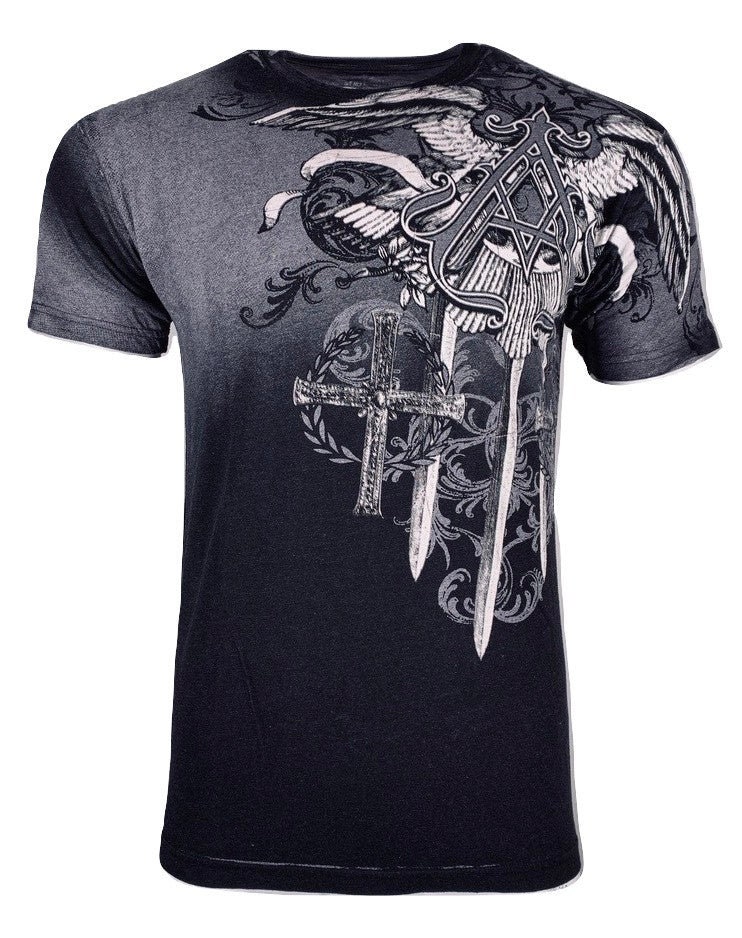 Discover ARCHIAC by AFFLICTION Men's T-Shirt S/S DAVENTRY Biker