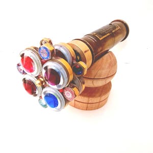 Kaleidoscope Brass Double Wheel Kaleidoscope Unique Kaleidoscope, Classic Kaleidoscope Flowers Design Gifts For Everyone Christmas Day Gifts