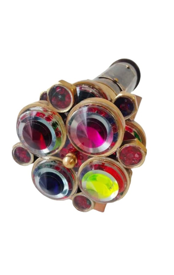Buy RII Teleidoscope, Kaleidoscope, Etched Brass, Burnished Brass Teleidoscope With Wood Display Stand, A Unique Gift To Husband Online At Low Prices In India
