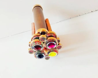 Kaleidoscope Brass Unique Classic Wheel Double Kaleidoscope Brass Gifts For Everyone Christmas Day,Son GIFT