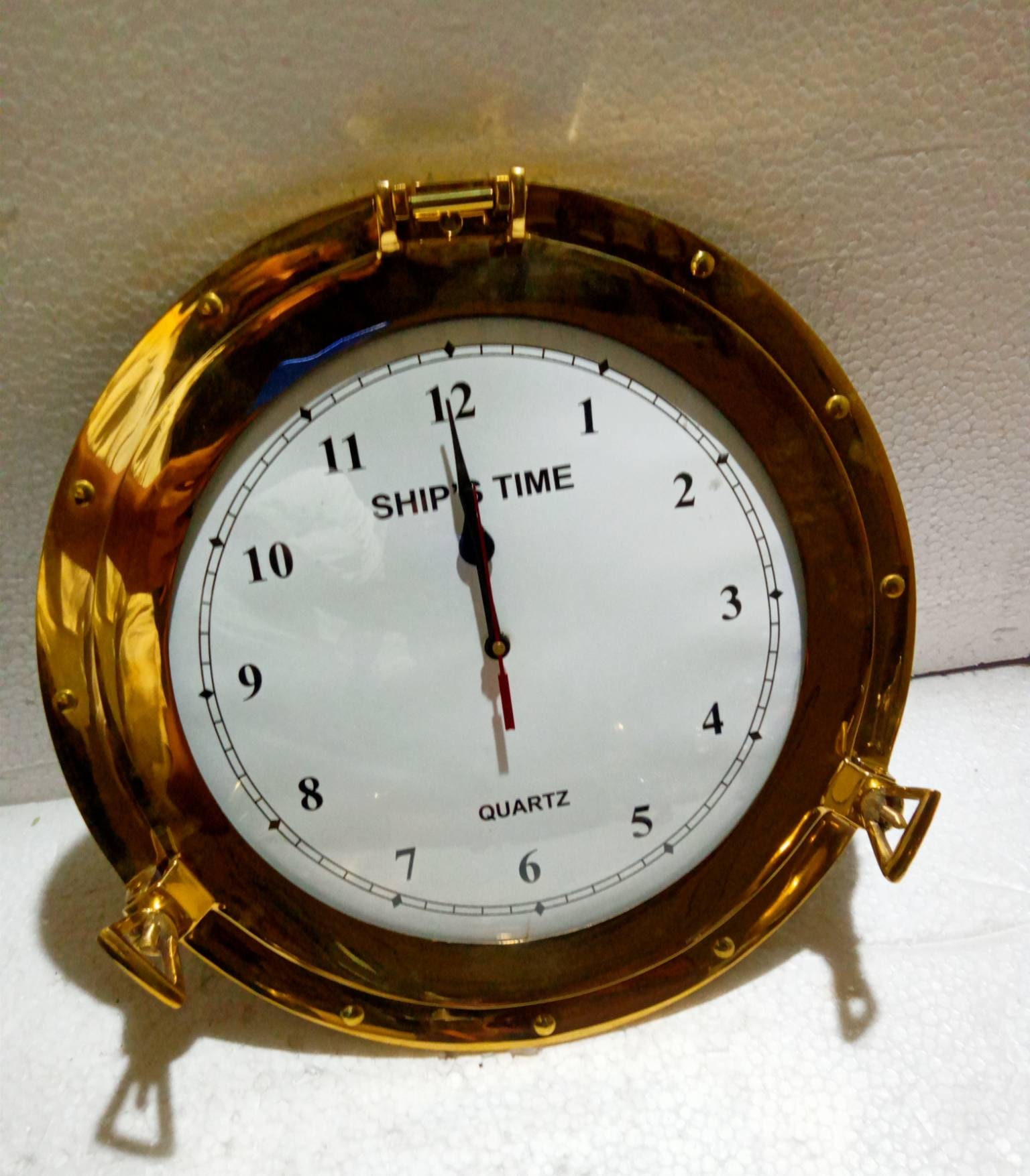 Porthole Clock Digital Nautical Brass Porthole style Outdoor Etsy