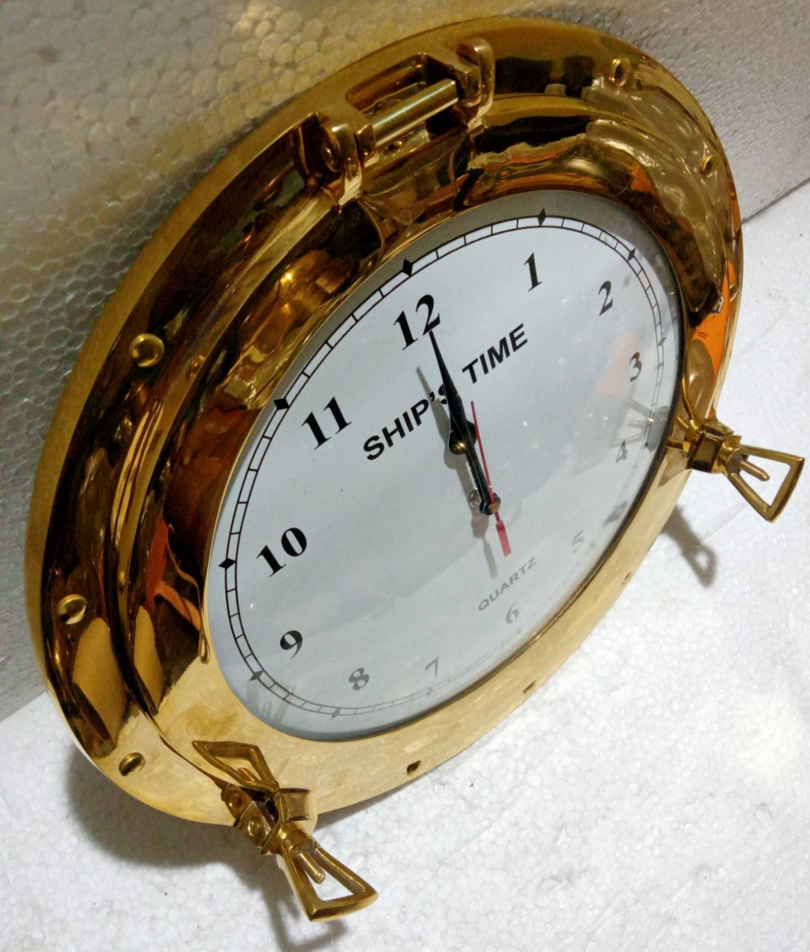 Porthole Clock Digital Nautical Brass Porthole style Outdoor Etsy