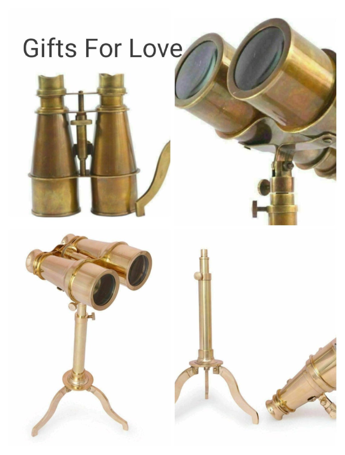 Binoculars With Tripod Stand Brass Marine Binoculars Maritime Etsy