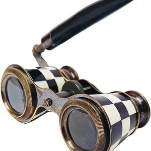 2.5 Inches Opera Glasses Binocular for Adults- Captain&#39;s Mother of Pearl Solid Brass Opera Binoculars with Handle -Pocket