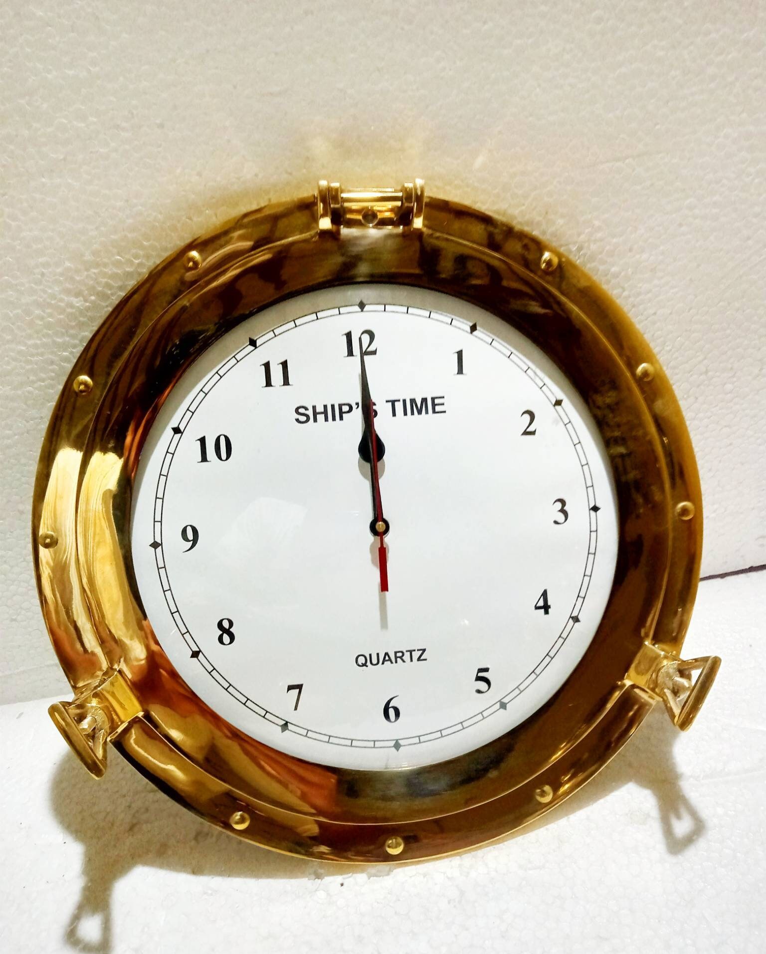 Porthole Clock Digital Nautical Brass Porthole style Outdoor Etsy