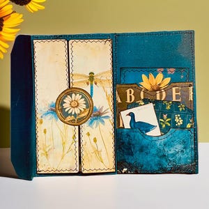 Nature-Themed Trifold Folio | Printable Junk Journal Kit with Cards, Pockets & Backgrounds