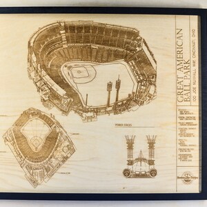 Cincinnati Reds Great American BallPark Wood Engraved Wall Hanging   Gifts Christmas Gifts Sports Him or Her Anniversary Gift Ideas