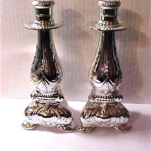 Vintage AVON Moonwind Cologne Candlestick Decanters (Set of Two) - 1972 NOS