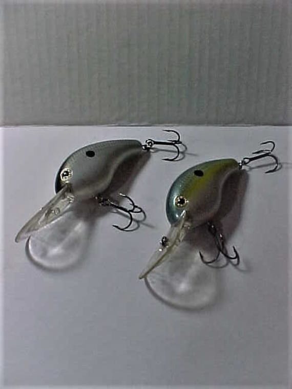 Two Strike King 5XD Deep Diver Rattling Crankbait Fishing Lures, Lot of 2,  Circa 1980s, Pre-owned in Excellent Unused Condition, Two Colors 