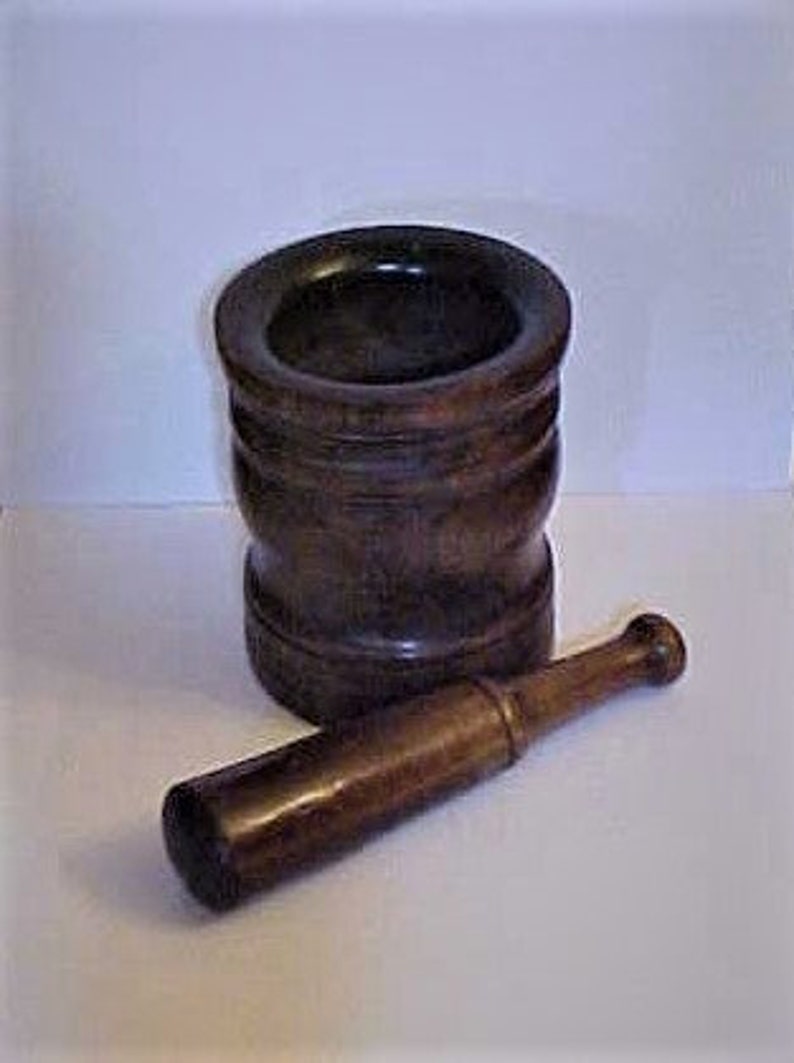 Apothecary Large Hardwood Mortar & Pestle 1910s/20s in Very Good Condition, Rare, Very Hard to Find, See shops Details in Description, Pre-Owned