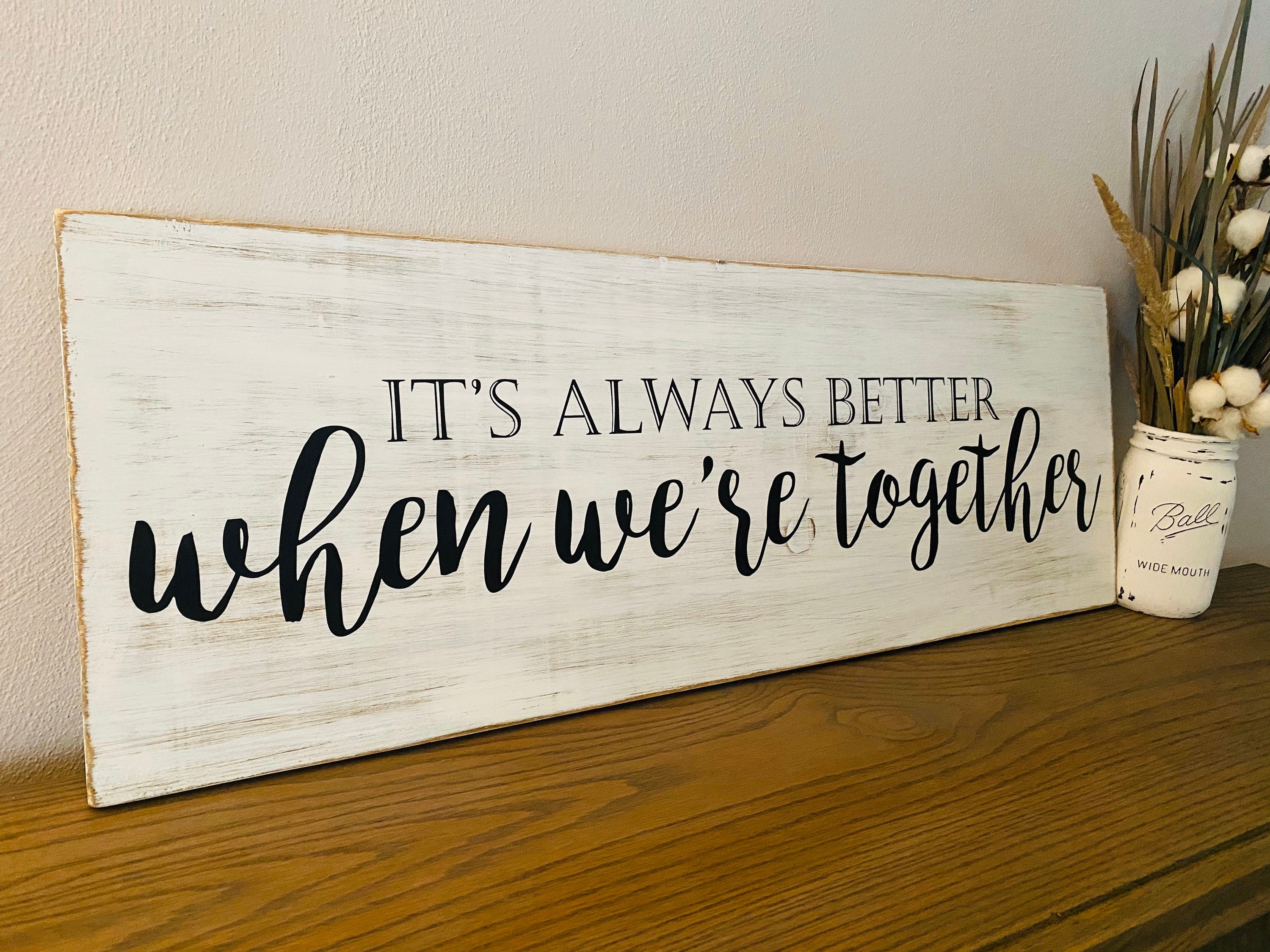 Large Wood Sign Custom Quote Sign Inspirational Quote Etsy