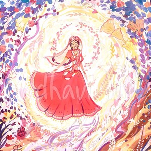 HD File Shri Radharani, High quality wallpaper Radha dance, Krishna art, Indian art, Hindu Gift,  Bhakti Yoga, Yoga gift