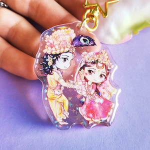 Radha krishna keychain clearance