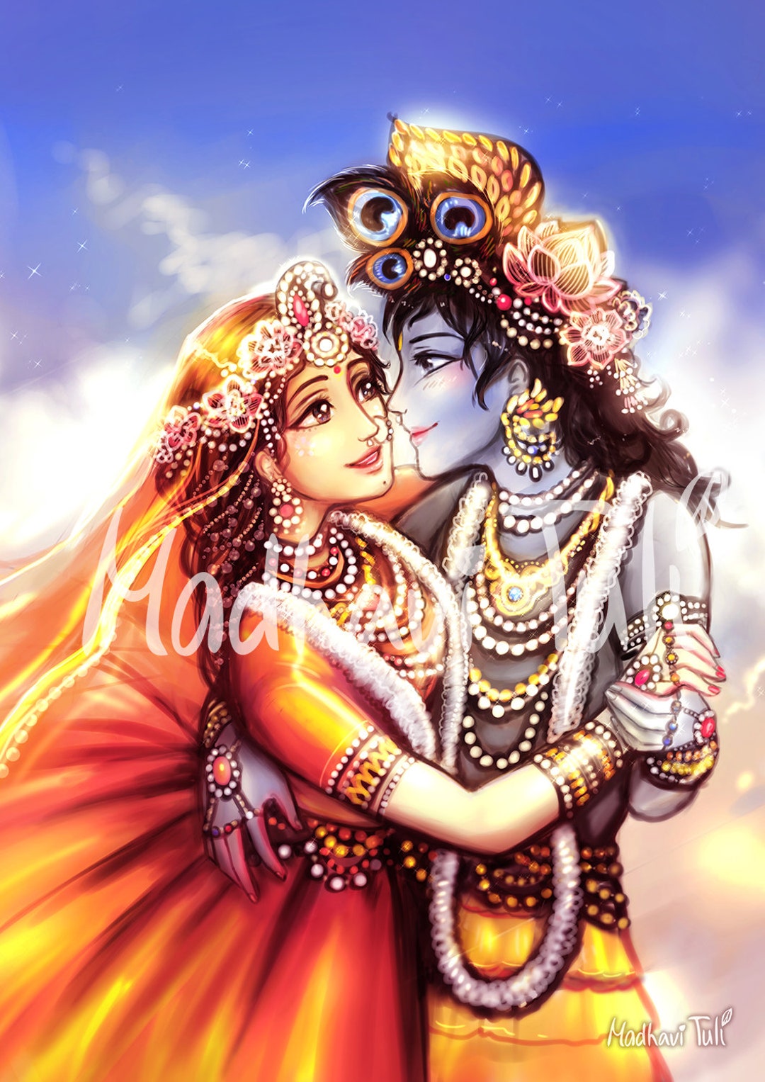 HD File Shri Krishna With Shri Radha 4k High Quality Wallpaper - Etsy