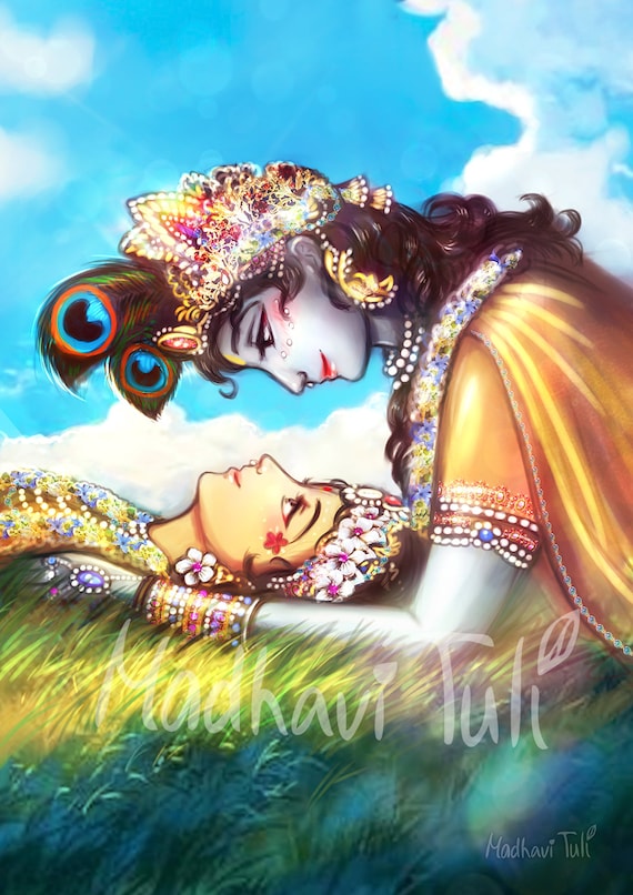  Lord Krishna Painting Mobile Wallpaper HD  MyGodImages