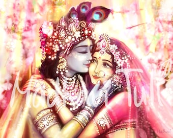 HD File Shri Radha Krishna schönen Moment High Quality Tapete
